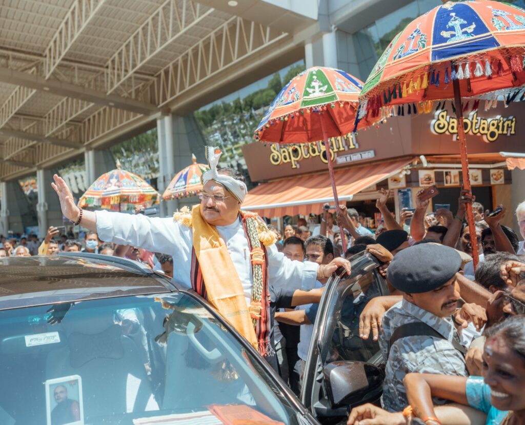 ’தமிழ்நாடு அரசு போதுமான இடத்தை கொடுக்கவில்லை’..! ஜே.பி.நட்டா பரபரப்பு குற்றச்சாட்டு..!