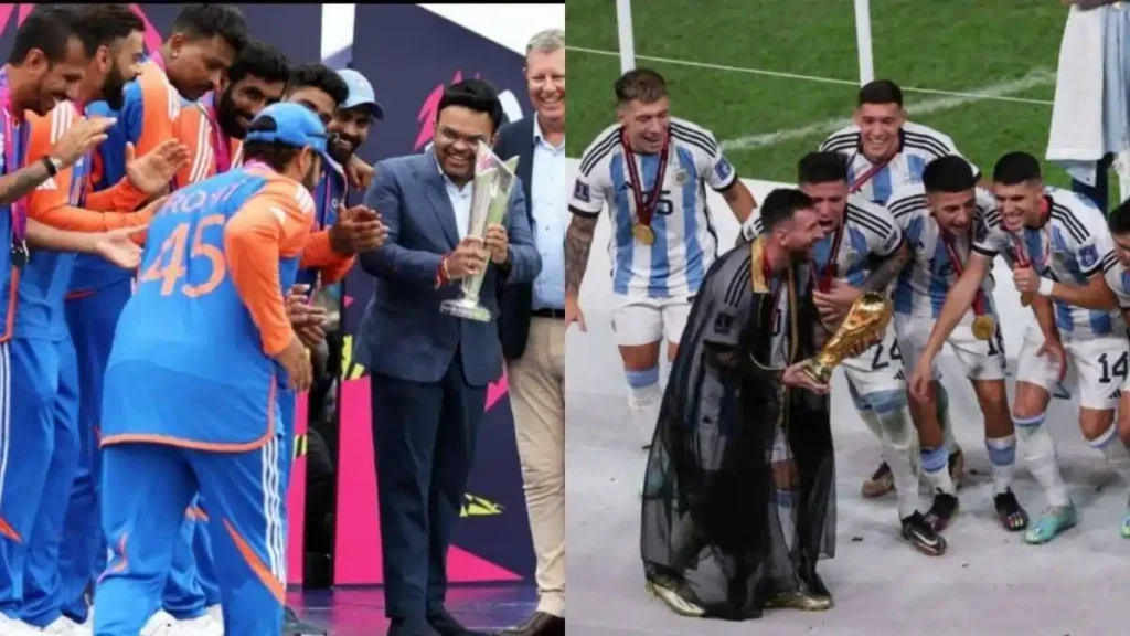 T20 World Cup 2024 | லியோனல் மெஸ்ஸி பாணியை ரீ-க்ரியேட் செய்த ரோஹித்!!