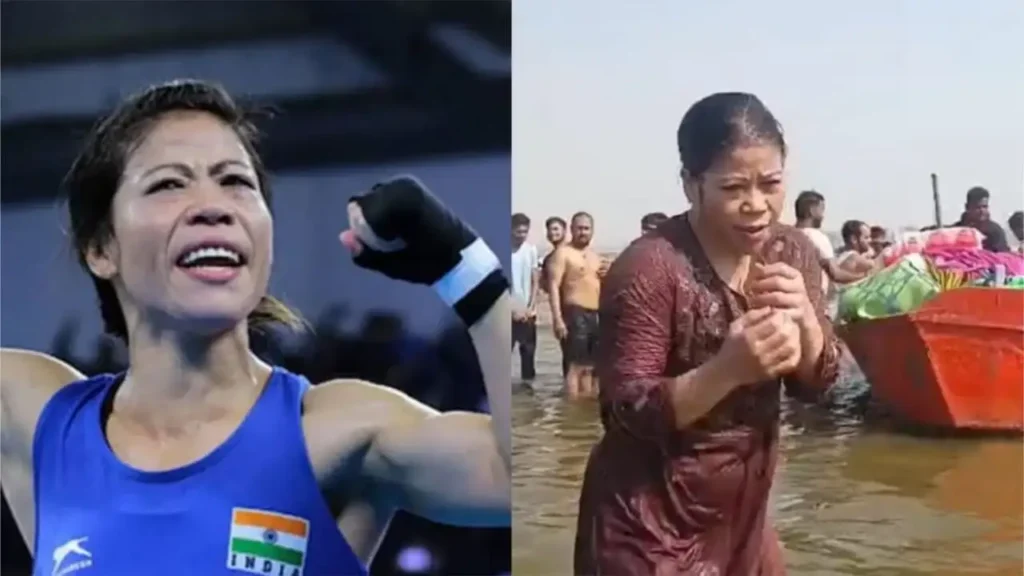 தண்ணீரில் boxing செய்த மேரிகோம்!. ‘கிறிஸ்தவராக இருந்தாலும் கும்பமேளாவில் புனித நீராடி உற்சாகம்!.