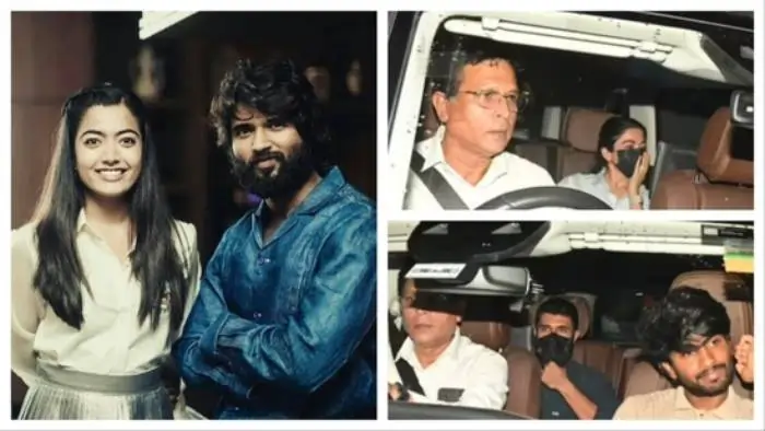 டேட்டிங் கன்ஃபார்மா..? ஒரே காரில் ஒன்றாக சென்ற ராஷ்மிகா- விஜய் தேவரகொண்டா ஜோடி..