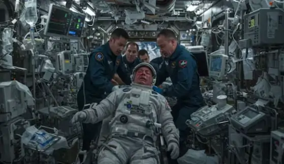 astronaut sick