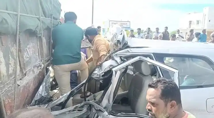அதிர்ச்சி..! நீதிபதி சென்ற கார் விபத்து…! 4 பேர் சம்பவ இடத்திலேயே உயிரிழப்பு…!