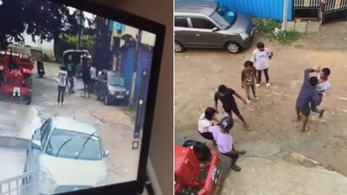 பெங்களூருவில் பட்டப்பகலில் பெண்ணுக்கு பாலியல் தொல்லை.. 5 பேர் கும்பல் அட்டூழியம்.. அதிர்ச்சி வீடியோ..