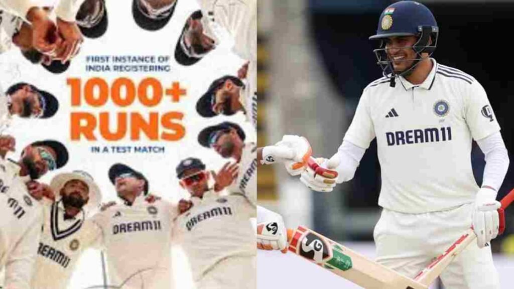 1000 runs india test cricket history 11zon டெஸ்ட் கிரிக்கெட் வரலாற்றில் முதல்முறை!. 1000 ரன்களுக்கு மேல் குவித்து சரித்திரம் படைத்த இந்திய அணி!