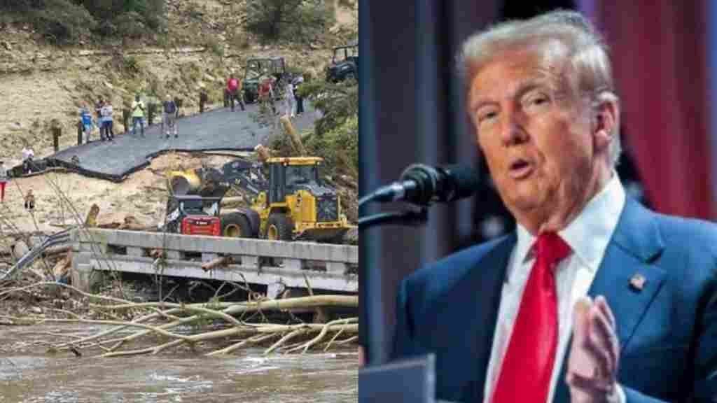 texas floods Trump to visit 11zon டெக்சாஸ் விரையும் அதிபர் டிரம்ப்! வெள்ளத்தில் சிக்கி பலி எண்ணிக்கை 78ஆக உயர்வு; 40க்கும் மேற்பட்டவர்களை காணவில்லை!.