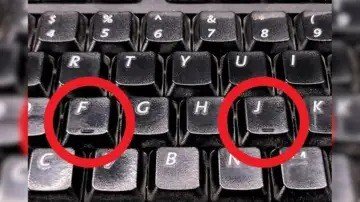 keyboard F J lines 11zon கம்ப்யூட்டர் கீ-போர்டில் F, J பட்டன்களில் ஏன் 2 சிறிய கோடுகள் உள்ளன?. பலருக்கும் தெரியாத தகவல்!