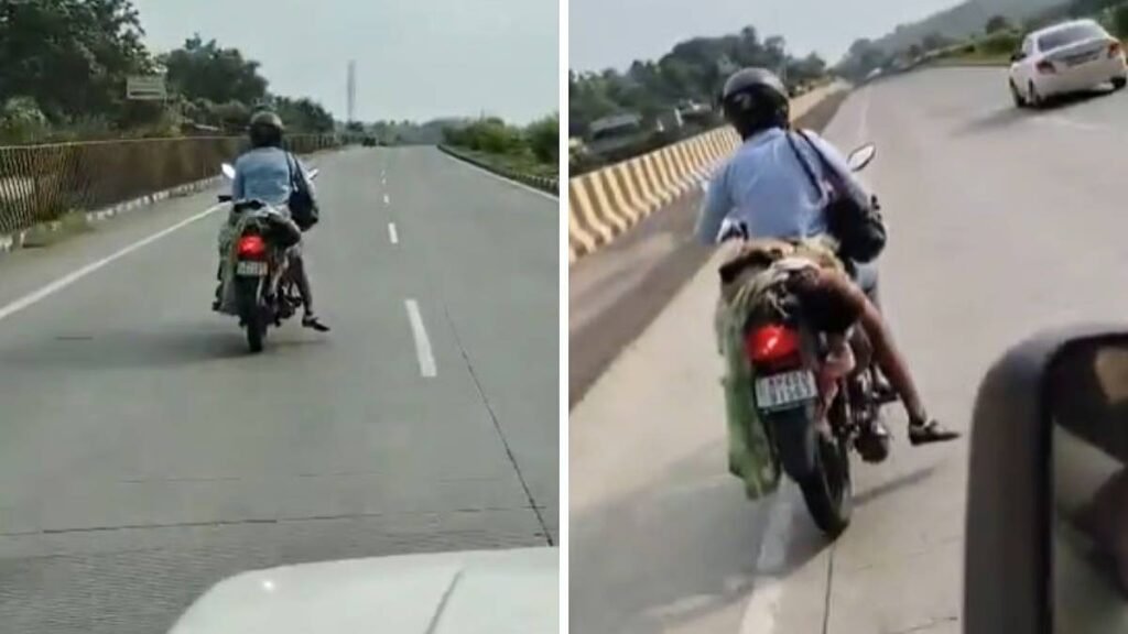 இறந்த மனைவியின் உடலை பைக்கில் கொண்டு சென்ற கணவர்.. வைரலான வீடியோ.. AI உதவியுடன் விபத்தை ஏற்படுத்திய நபர் கைது!