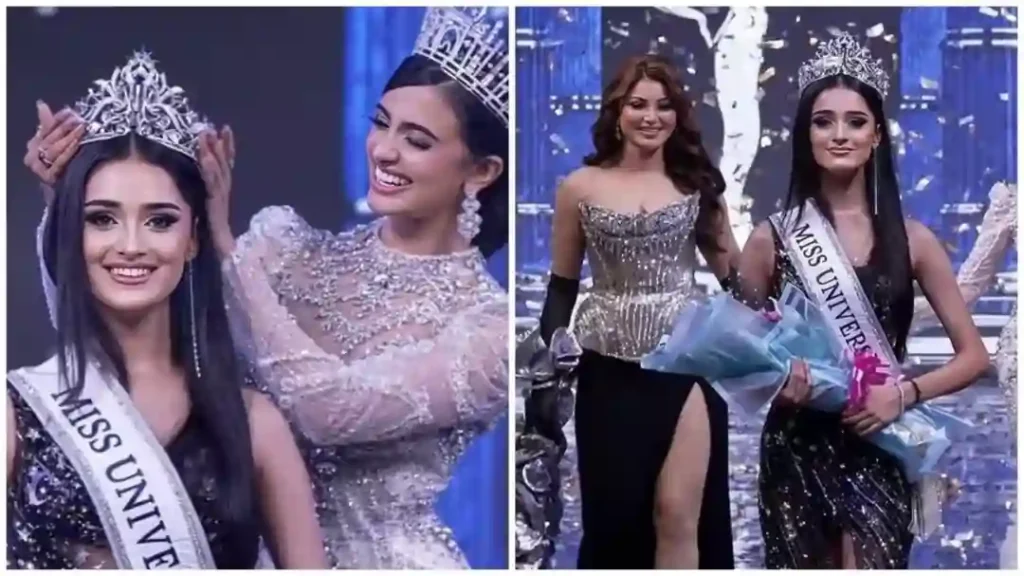 manika vishwakarma ஒரே பதிலால் நடுவர்களின் மனதை வென்றவர்…! மிஸ் யூனிவெர்ஸ் இந்தியா 2025ன் வெற்றியாளர் மணிகா விஸ்வகர்மா…! யார் இவர்..? முழு விவரம்..!