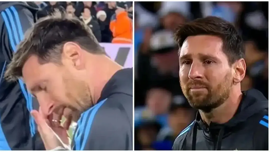 messi crying நெகிழ்ச்சி!. கடைசியாக சொந்த மண்ணில் விளையாடும் மெஸ்ஸி!. கண்ணீர் விட்டு கதறி அழுத ரசிகர்கள்!. வைரல் வீடியோ!.
