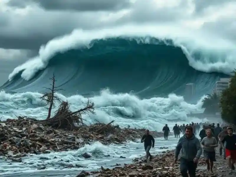 tsunamis fury engulfs city 1 மீண்டும் ரஷ்யாவை உலுக்கிய பயங்கர நிலநடுக்கம்.. சுனாமி எச்சரிக்கை விடுக்கப்பட்டதால் பீதியில் மக்கள்!