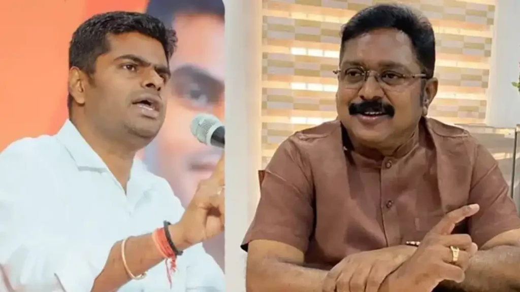 ttv dinakaran annamalai டிடிவி தினகரனை சந்தித்தது ஏன்? அவருடன் பேசியது என்ன?  அண்ணாமலை விளக்கம்..