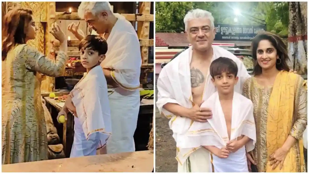 Ajith 2025 அஜித்தின் புதிய அவதாரம்..!! குடும்பத்துடன் குல தெய்வ தரிசனம்..!! மார்பில் குத்தியிருக்கும் டாட்டூவின் ரகசியம்..!!