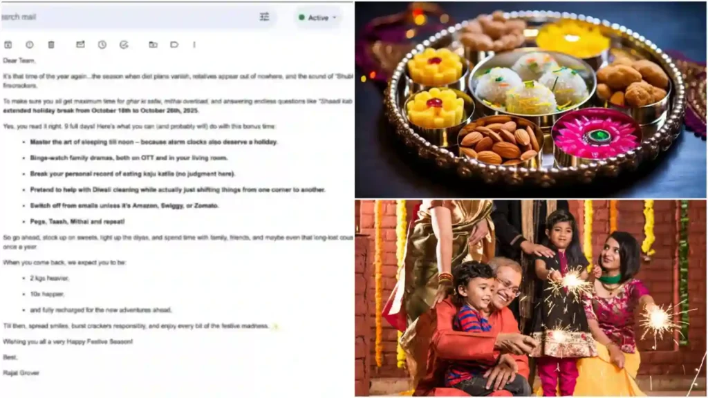 Diwali 2025 1 தீபாவளிக்கு 9 நாட்கள் விடுமுறை..!! 2 கிலோ எடை அதிகரித்து 10 மடங்கு சந்தோஷத்துடன் திரும்ப வாங்க..!! ஊழியர்களுக்கு செம போனஸ்..!!