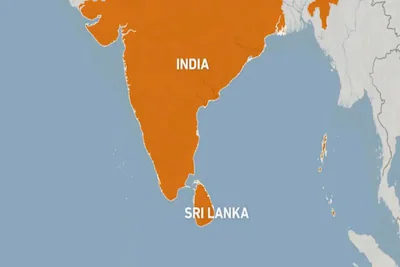 Sri Lanka on the map of India