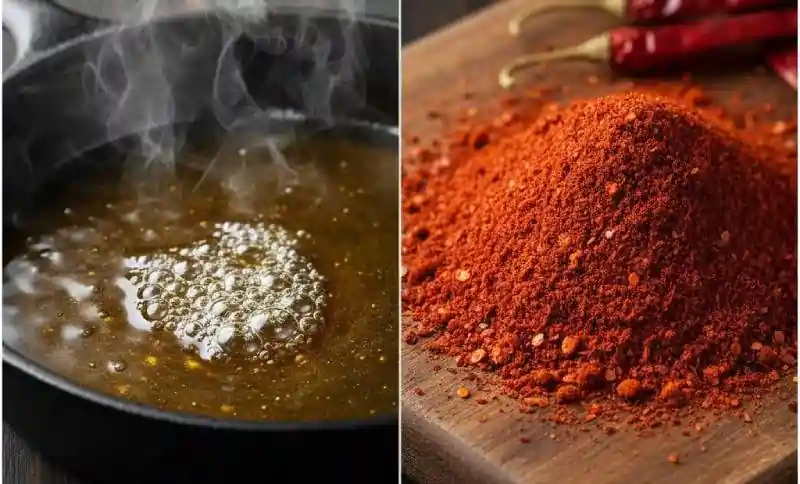 oil தூங்கிக் கொண்டிருந்த கணவர் மீது கொதிக்கும் எண்ணெய்யை ஊற்றிய கர்ப்பிணி பெண்; அவர் கத்தியதால் மிளகாய் பொடி தூவிய கொடூரம்!