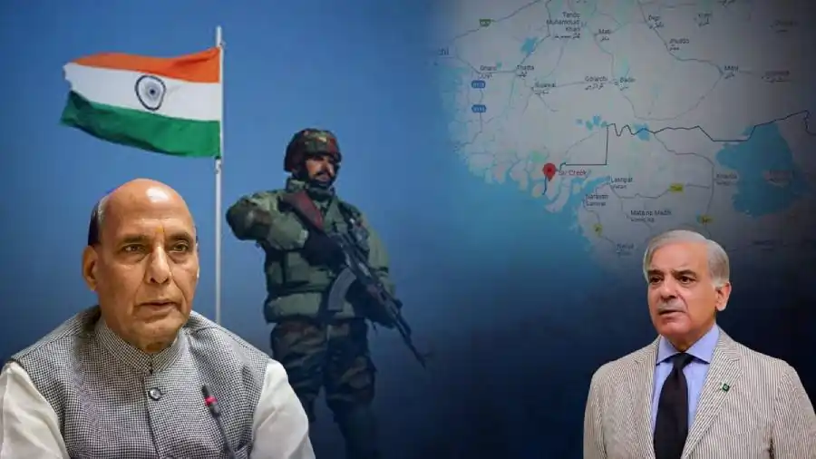 rajnath singh pakistan சர் க்ரீக் பகுதியில் ராணுவ குவிப்பு.. அதிர்ச்சியூட்டும் பதிலடியை எதிர்கொள்ள நேரிடும்.. பாகிஸ்தானுக்கு ராஜ்நாத் சிங் எச்சரிக்கை!