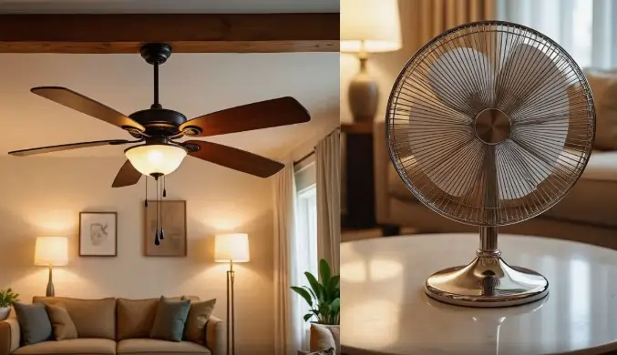 டேபிள் ஃபேன் vs சீலிங் ஃபேன்.. மின்சாரக் கட்டணத்தைக் குறைக்க எது சிறந்தது..?