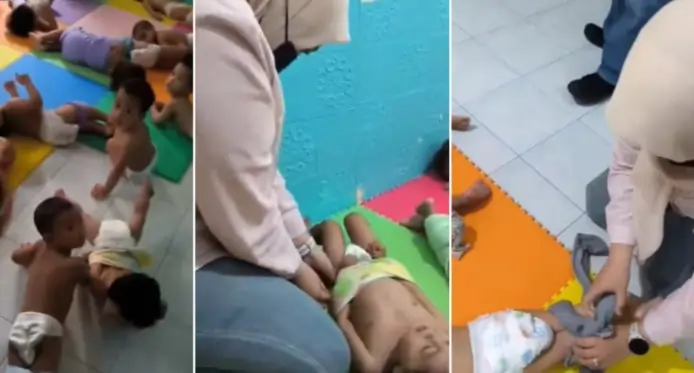 53 பச்சிளங்குழந்தைகளின் கை கால்கள் கட்டப்பட்டு துன்புறுத்தல்.. பராமரிப்பு மையத்தில் பகீர் சம்பவம்..!