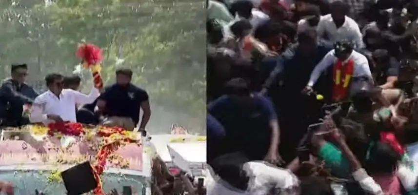 காரைக்குடி: சைக்கிளில் சர்ப்ரைஸ் என்ட்ரி கொடுத்த விஜய்.. தொண்டர்களின் தள்ளுமுள்ளுவில் சிக்கி தவிப்பு..!