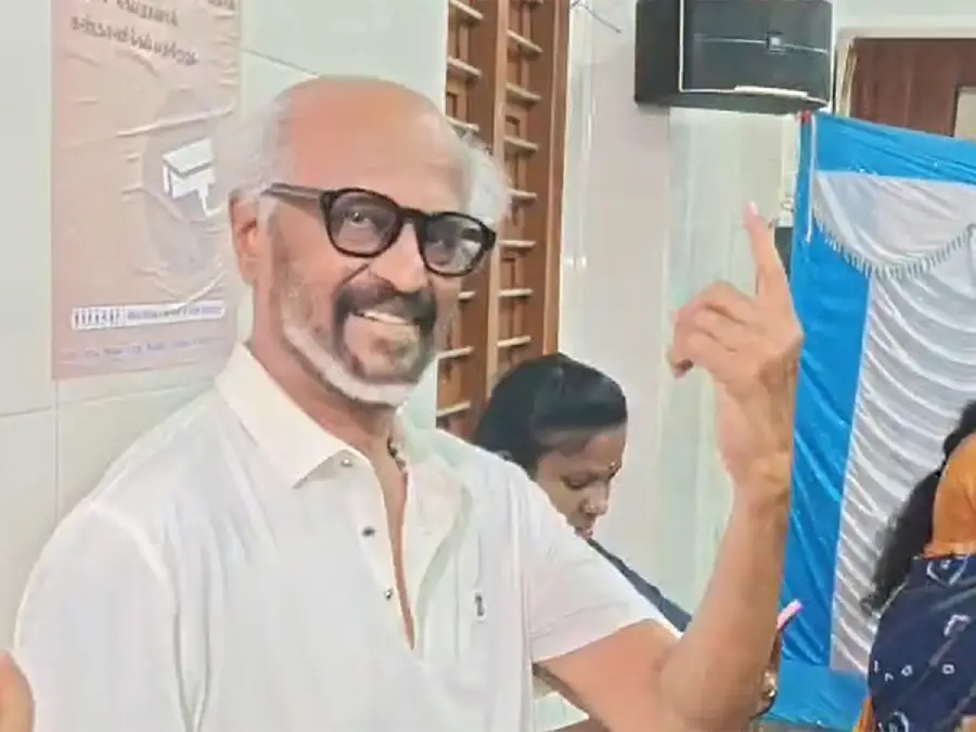rajinikanth cast his vote