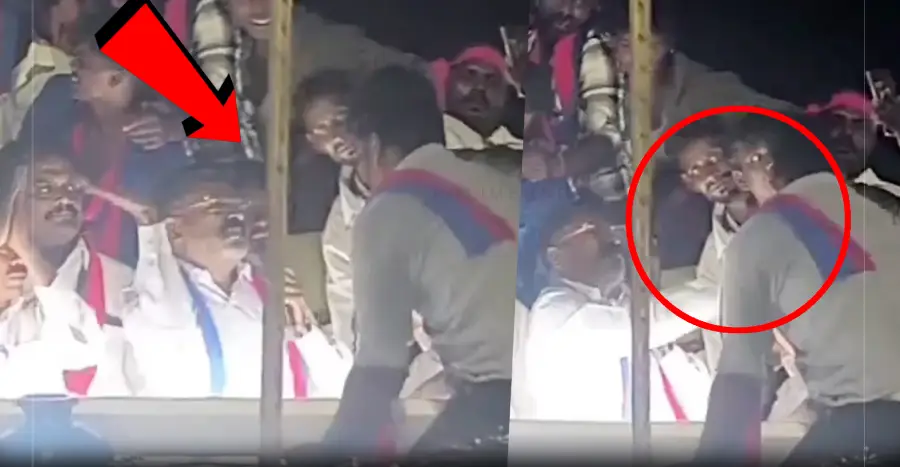 “பேசிட்டு இருக்கேன்ல, கீழே இறங்கு..” இளைஞர் கன்னத்தில் பளார்-ன்னு அறைந்த திருமா..! வைரல் வீடியோ..!