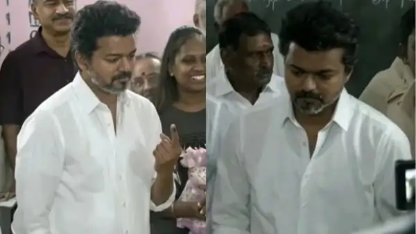 கீழே கிடந்த செல்போனை உரியவரிடம் எடுத்து கொடுத்த விஜய்.. வாக்குச்சாவடியில் நடந்த சுவாரஸ்யம்..!