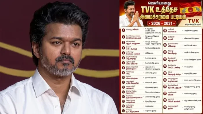 vijay tvk ministers list