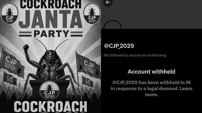 Cockroach Janata Party Explodes Online Then Gets Blocked on X