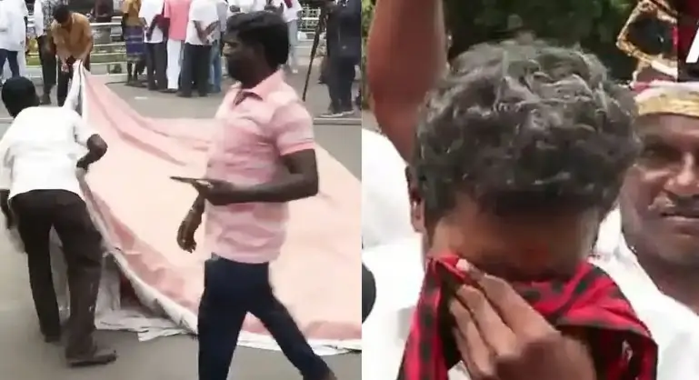 பின்தங்கிய திமுக.. களையிழந்த அண்ணா அறிவாலயம்.. தேம்பி தேம்பி அழுத தொண்டர்..!! வீடியோ வைரல்..