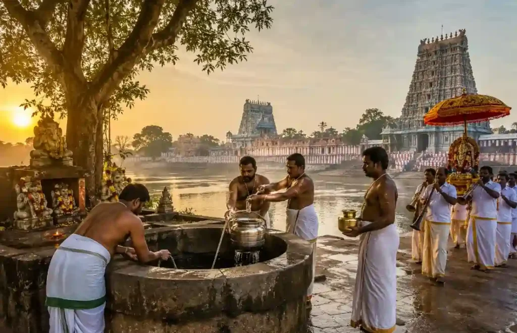 மீனாட்சி அம்மனுக்கு திருமஞ்சன நீர் எங்கிருந்து வருகிறது தெரியுமா..? பலருக்கும் தெரியாத வரலாறு..!