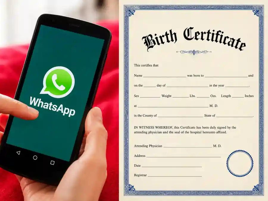 whatsapp birth certificate