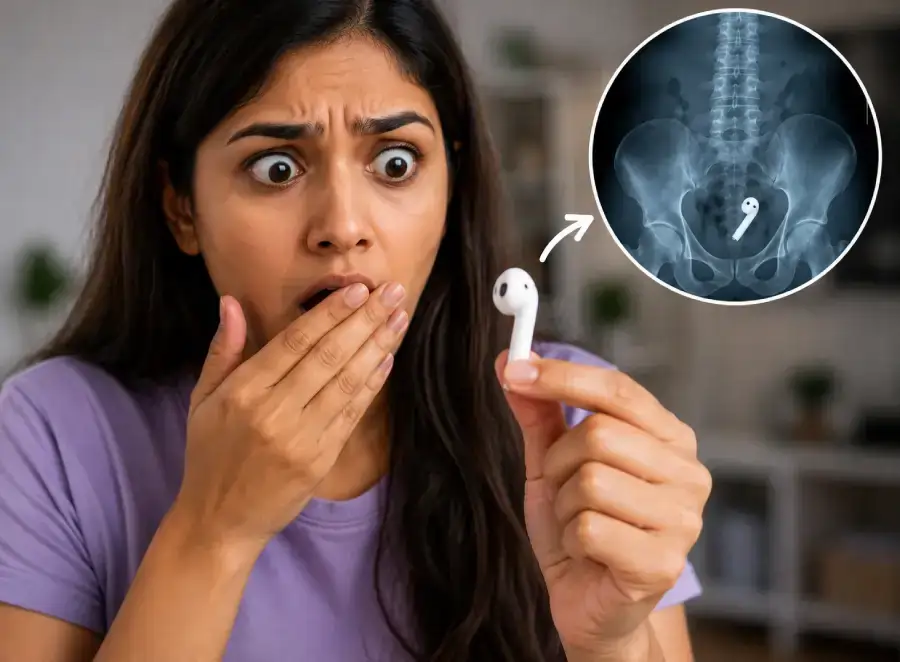 woman airpod