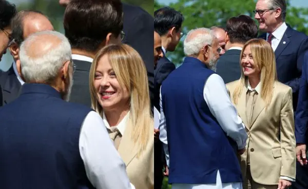 “நாங்கள் தான் மிகவும் பிரபலமான ஜோடி”: G7 உச்சிமாநாட்டில் பிரதமர் மோடியிடம் ஜார்ஜியா மெலோனி சொன்ன கருத்து..! வீடியோ..!