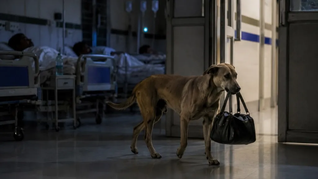 Mandsaur hospital dog steals jewellery bag