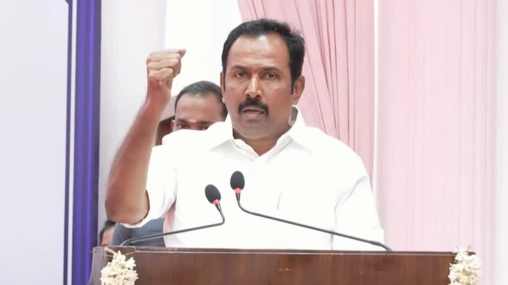 நேற்று தீர்மானம்; இன்று மீறினாரா அமைச்சர்?. இரண்டாவதாக தமிழ்த்தாய் வாழ்த்து பாடப்பட்டதால் சர்ச்சை!.