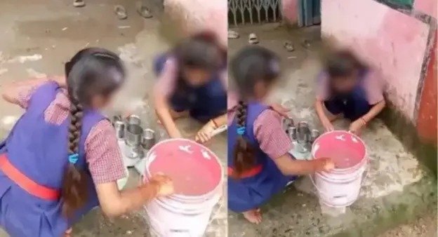 students Wash Utensils