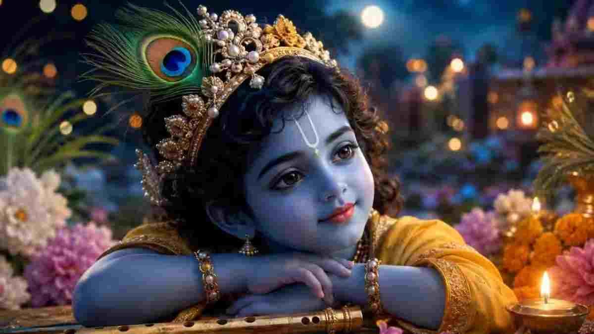 Lord Krishna Peacock Feather 30kb